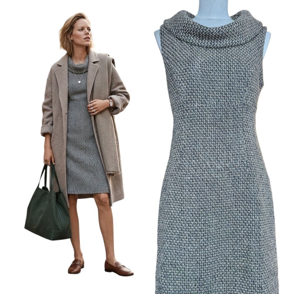 CHANEL Style Kennedy Tweed Dress  Medium